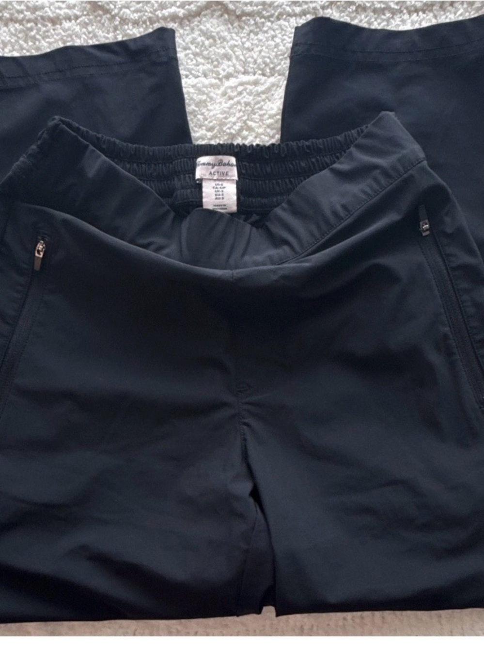 Tommy Bahama Kids Black Zip Pocket Joggers